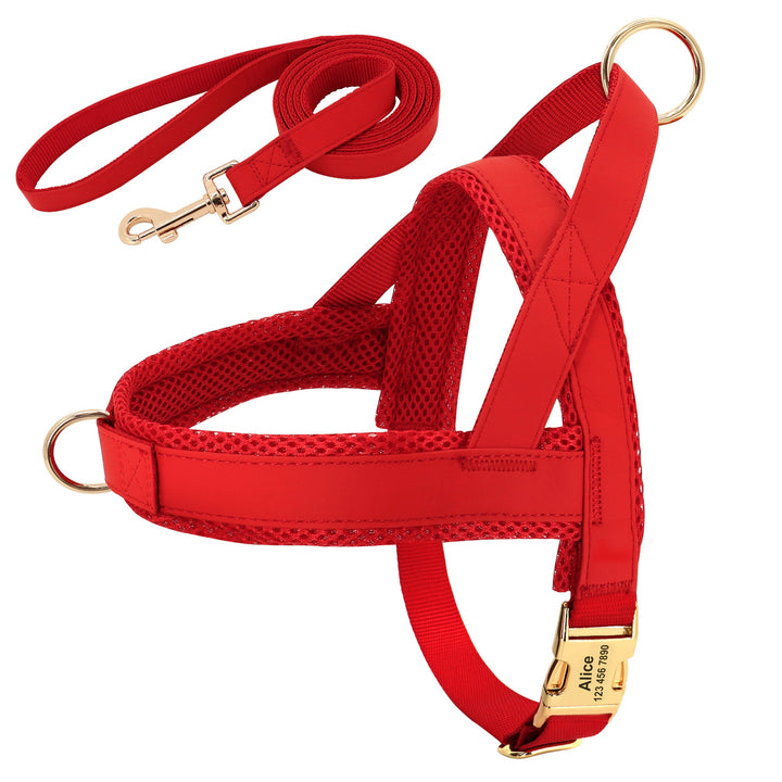 Unleash Style and Comfort with Our Personalized Dog Harness Leash Set!