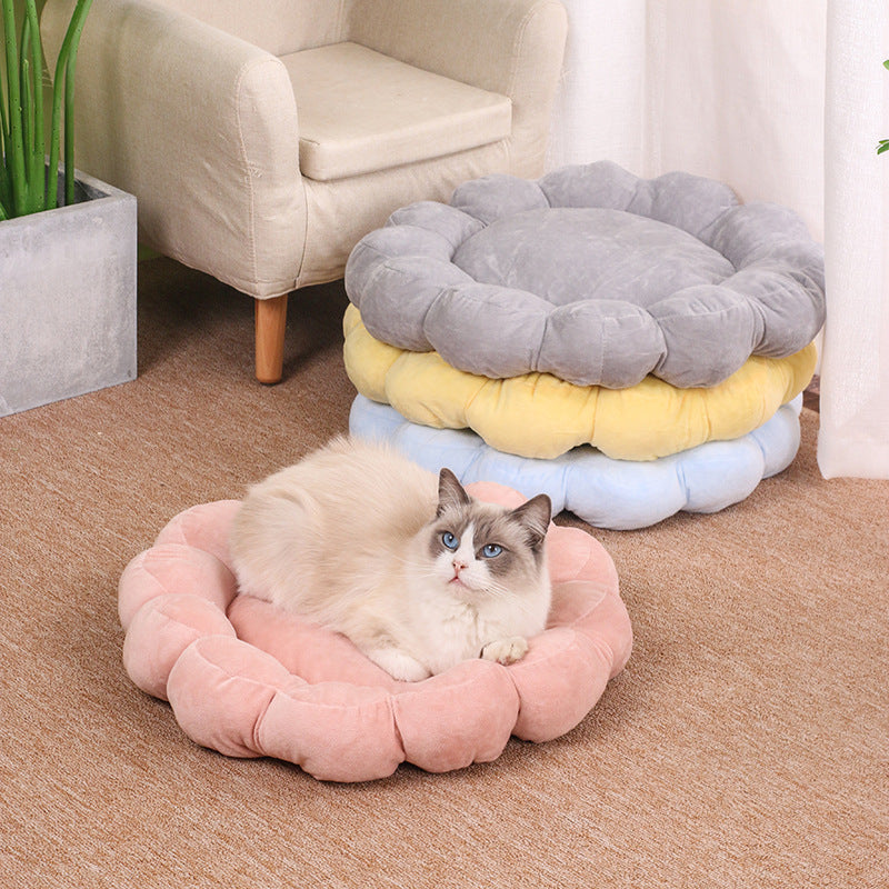 Multi Color Petal Dog Bed