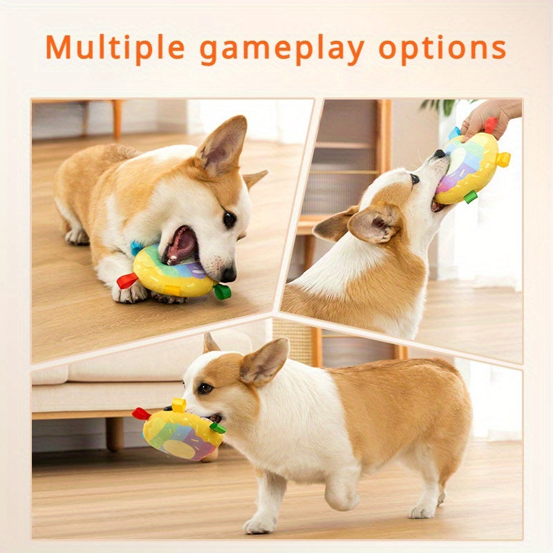 Cartoon Plush Flying Disc Toy Dog